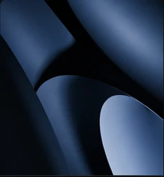 Abstract folded blue surfaces
